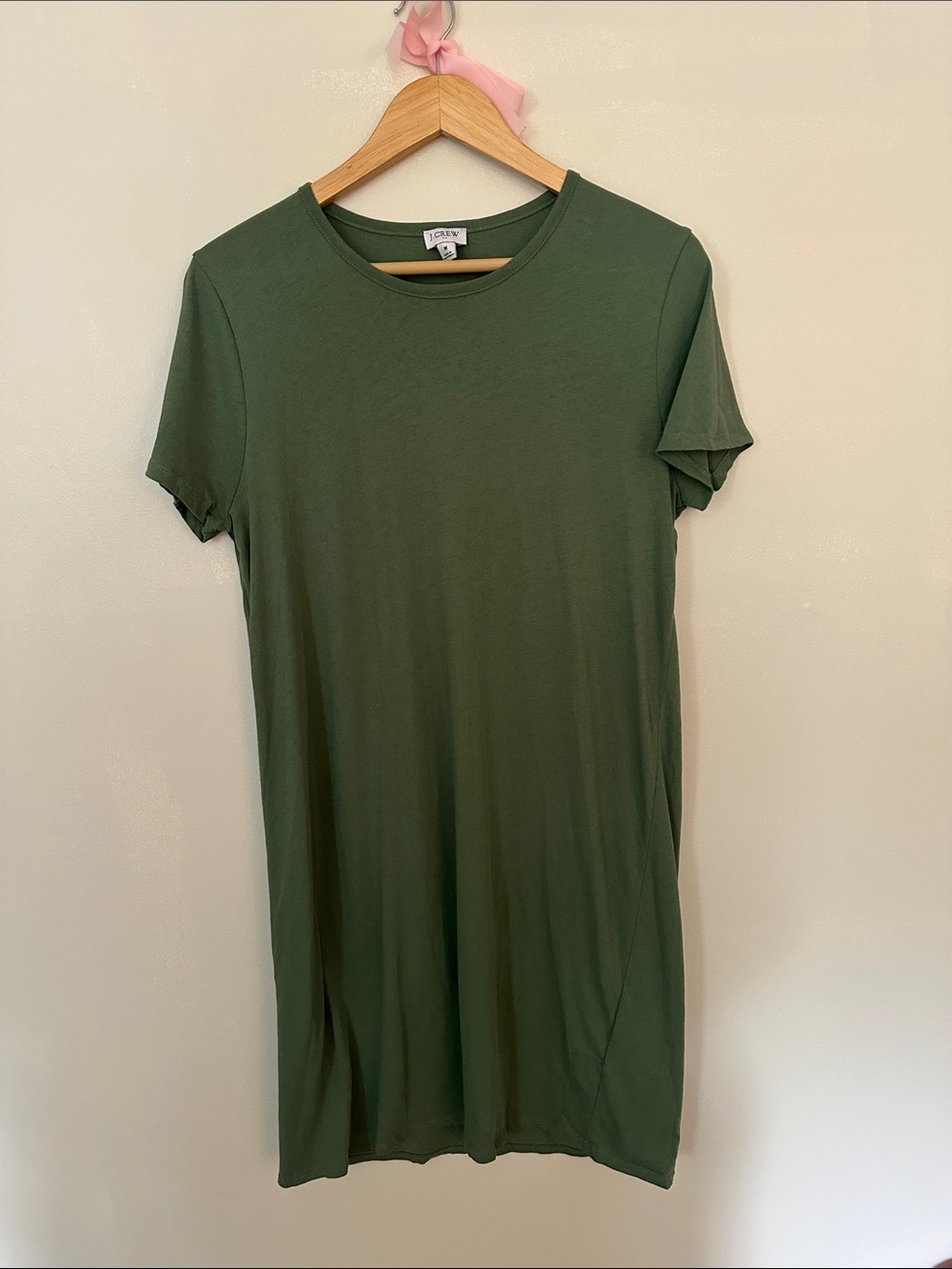 J. Crew Olive Green Crewneck Tshirt Dress